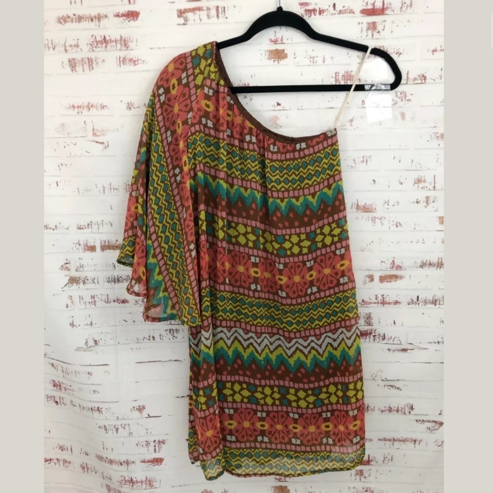 Judith March Anthropologie One Shoulder Dress